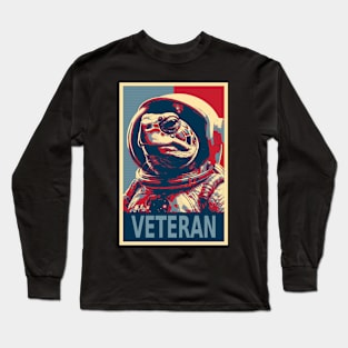 Turtle Astronaut Funny Veteran HOPE Long Sleeve T-Shirt